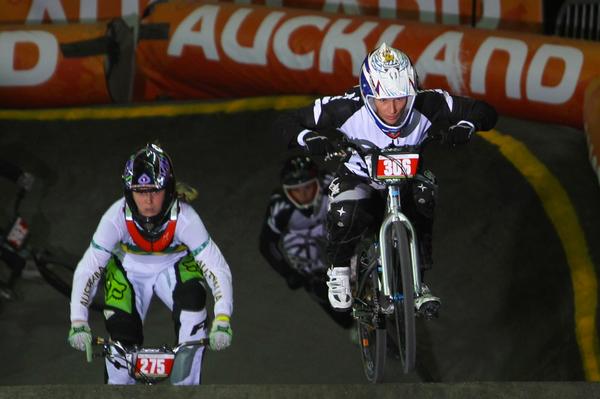  Tauranga's Vanessa Quin on her way to victory in the women's 30 years and over final at Vector Arena tonight.